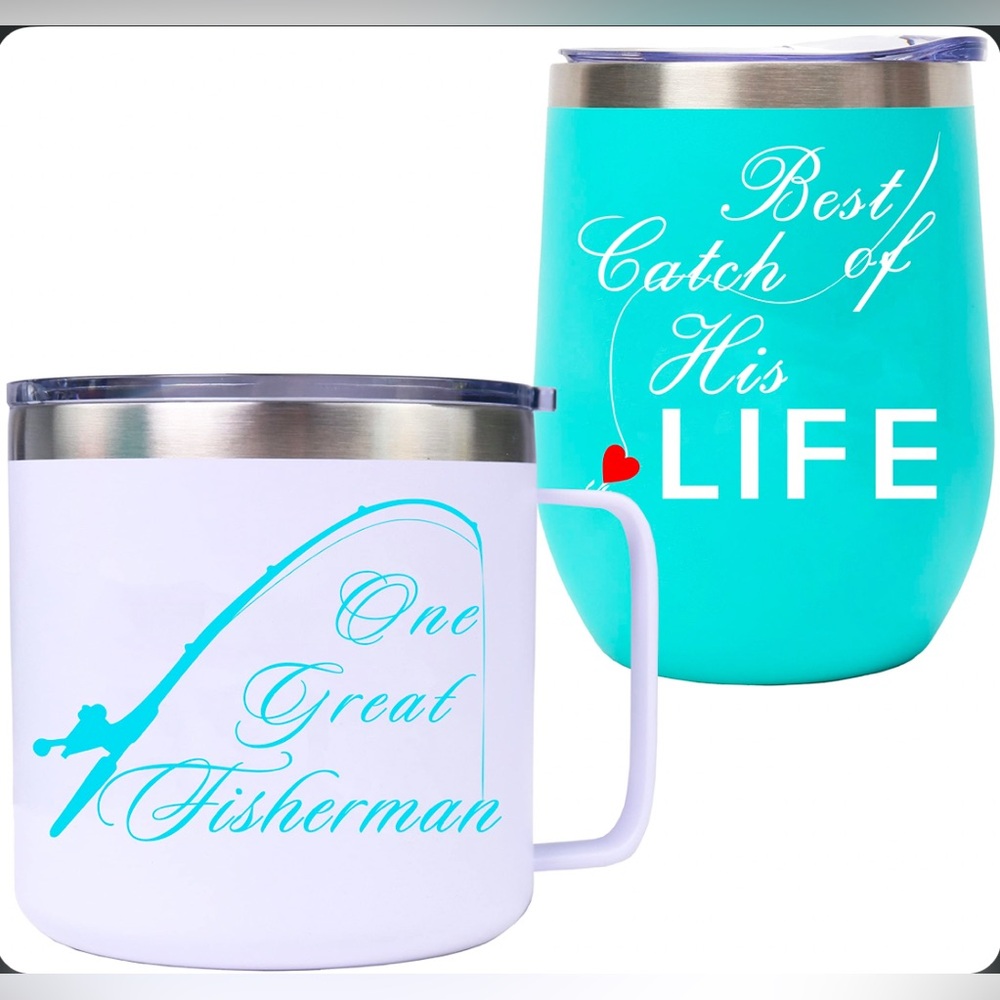 Father’s Day gift His and Hers Fishing Cups